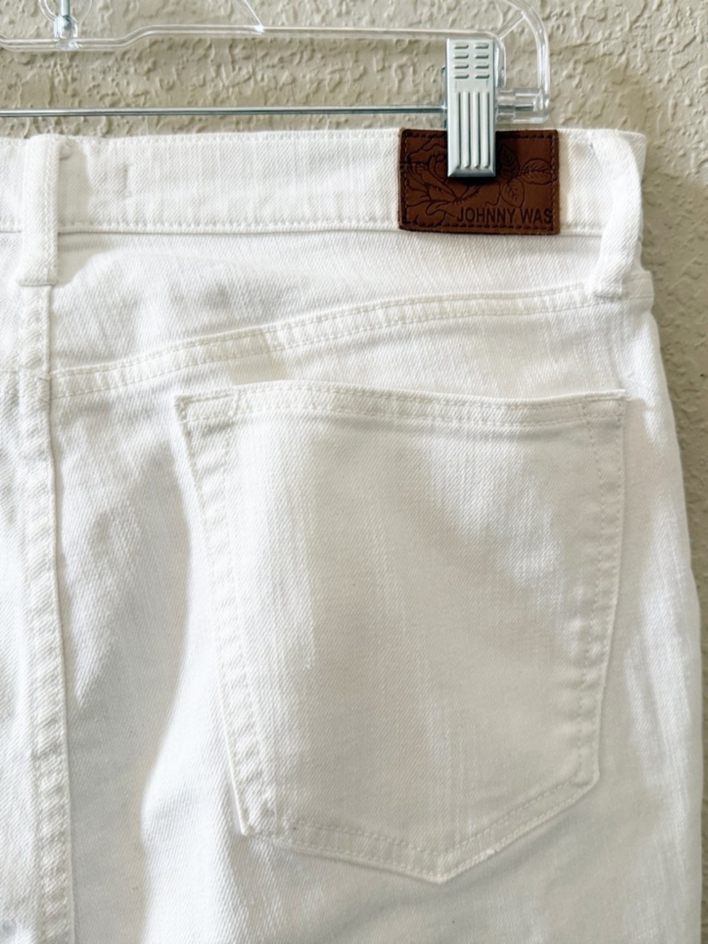 Johnny Was Jeans The Cropped Baby Boot Embroidered Eyelet Flare Boho White 30 - Picture 11 of 15